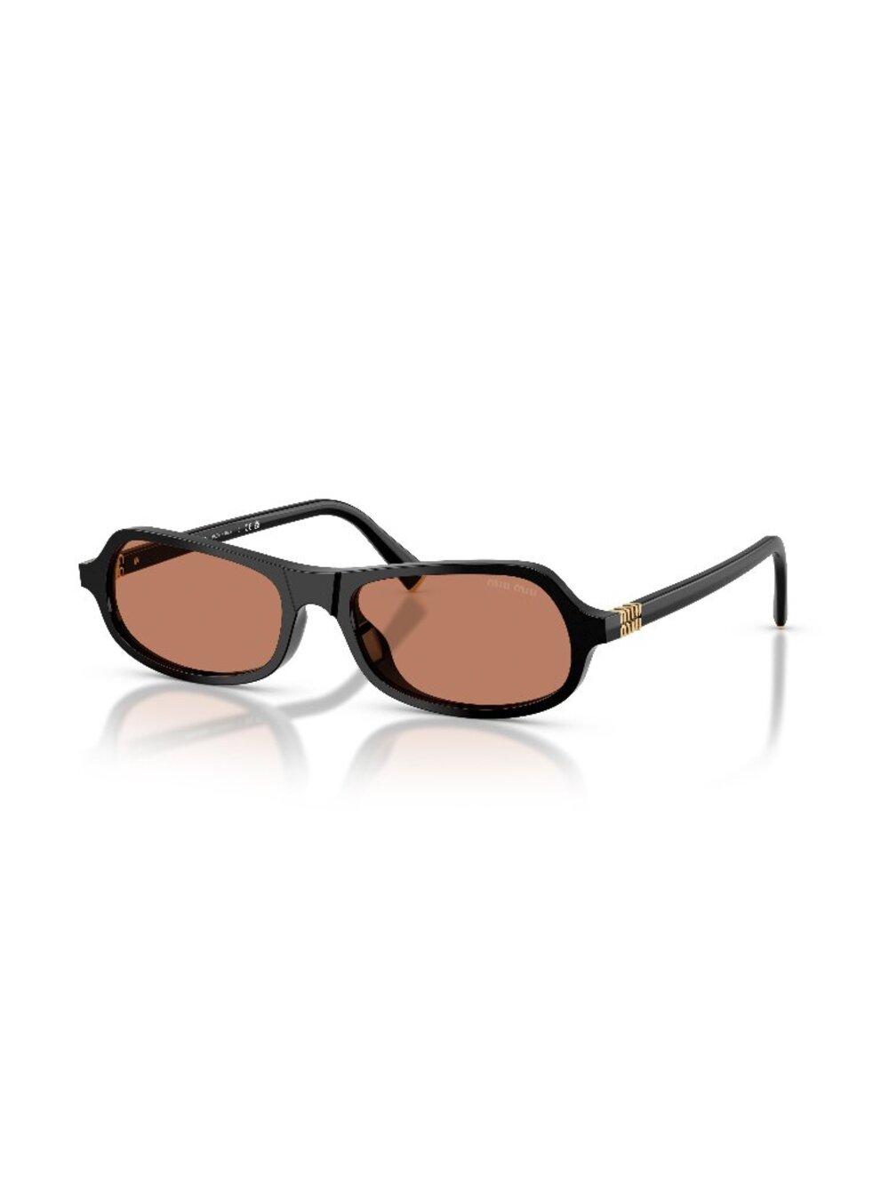 New Miu Miu Women's Sunglasses Black Brown Lens Acetate Frame MU B10SU 16K90Q 55